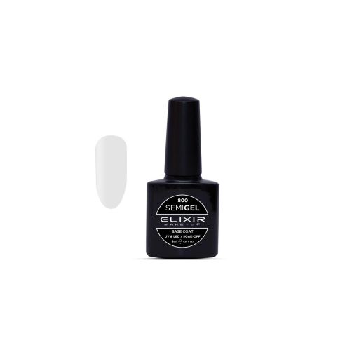Semigel (Ημιμόνιμο βερνίκι) – #800 (Base Coat) 8ml - Elixir Make-Up |  Ημιμόνιμα βερνίκια στο Make Up Art