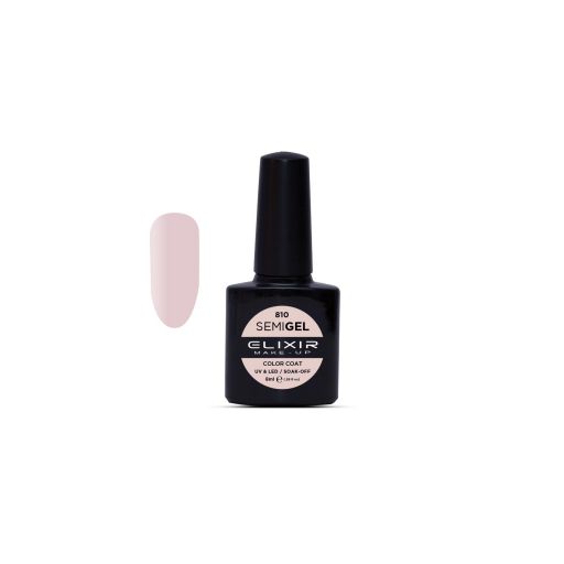 Semigel (Ημιμόνιμο βερνίκι) – #810 (Pink Pearle) 8ml - Elixir Make-Up |  Ημιμόνιμα βερνίκια στο Make Up Art