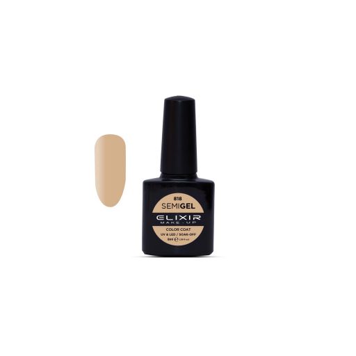 Semigel (Ημιμόνιμο βερνίκι) – #818 (Blonde Beige) 8ml - Elixir Make-Up |  Ημιμόνιμα βερνίκια στο Make Up Art