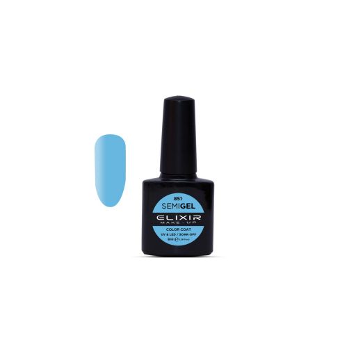 Semigel (Ημιμόνιμο βερνίκι) – #851 (Bondi Blue) - Elixir Make-up |  Ημιμόνιμα βερνίκια στο Make Up Art