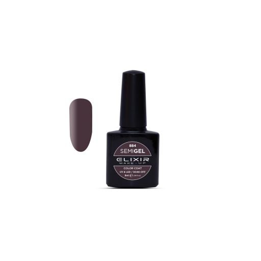 Semigel (Ημιμόνιμο βερνίκι) - #884 (Deep Tuscan Red) 8ml - Elixir Make-up |  Ημιμόνιμα βερνίκια στο Make Up Art