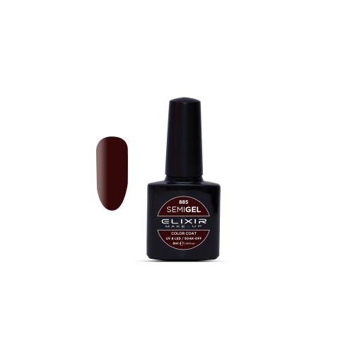 Semigel (Ημιμόνιμο βερνίκι) - #885 (Merlot) 8ml - Elixir Make-up |  Ημιμόνιμα βερνίκια στο Make Up Art