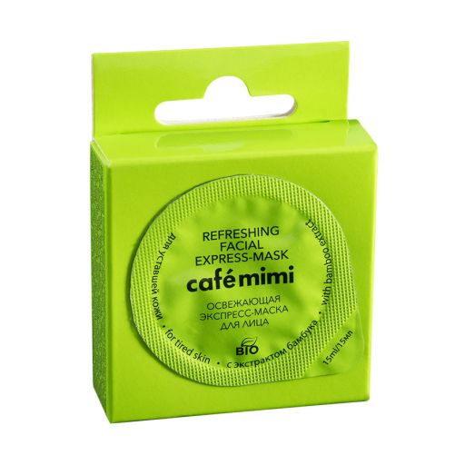 Refreshing express face mask for tired skin with bamboo extract Lift 15 ml - Cafe Mimi |  Περιποίηση επιδερμίδας στο Make Up Art