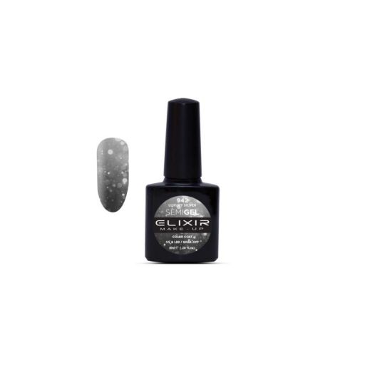 Semigel (Ημιμόνιμο βερνίκι) - #942 ( Luxury Silver) 8ml - Elixir Make-Up |  Ημιμόνιμα βερνίκια στο Make Up Art