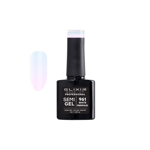 Ημιμόνιμο βερνίκι  961  (White Mermaid) 8 ml - Elixir Make - up |  Ημιμόνιμα βερνίκια στο Make Up Art