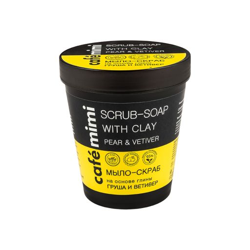 Body Soap Scrub Clay, Pear and Vetiver 220 ml - Cafe Mimi |  Απολέπιση στο Make Up Art