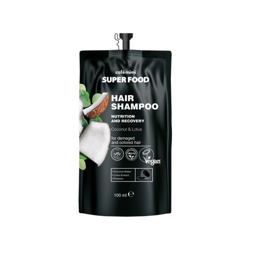Hair shampoo Nutrition and Recovery Coconut Lotus 100 ml - Cafe Mimi |  Hair στο Make Up Art